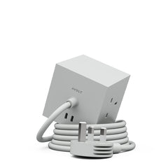 Avolt Square 1 USB-C 1.8m Extension Lead (30W) and Magnetic Base Gotland Grey