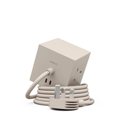 Avolt Square 1 USB-C 1.8m Extension Lead (30W) and Magnetic Base Nomad Sand