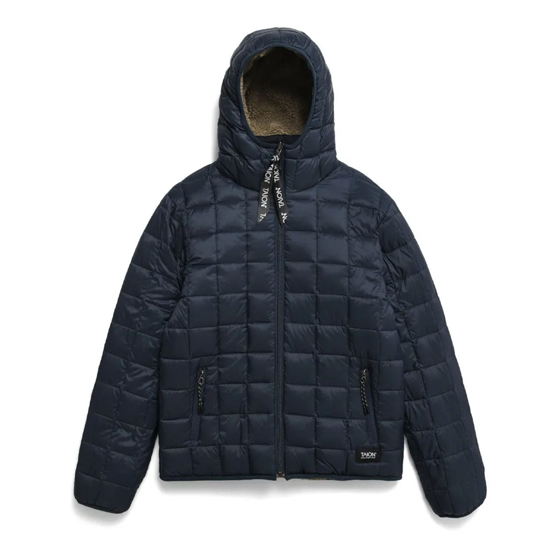 Taion Mountain R/S Down x Boa Hoodie Dark Navy / Beige - Parasol Store
