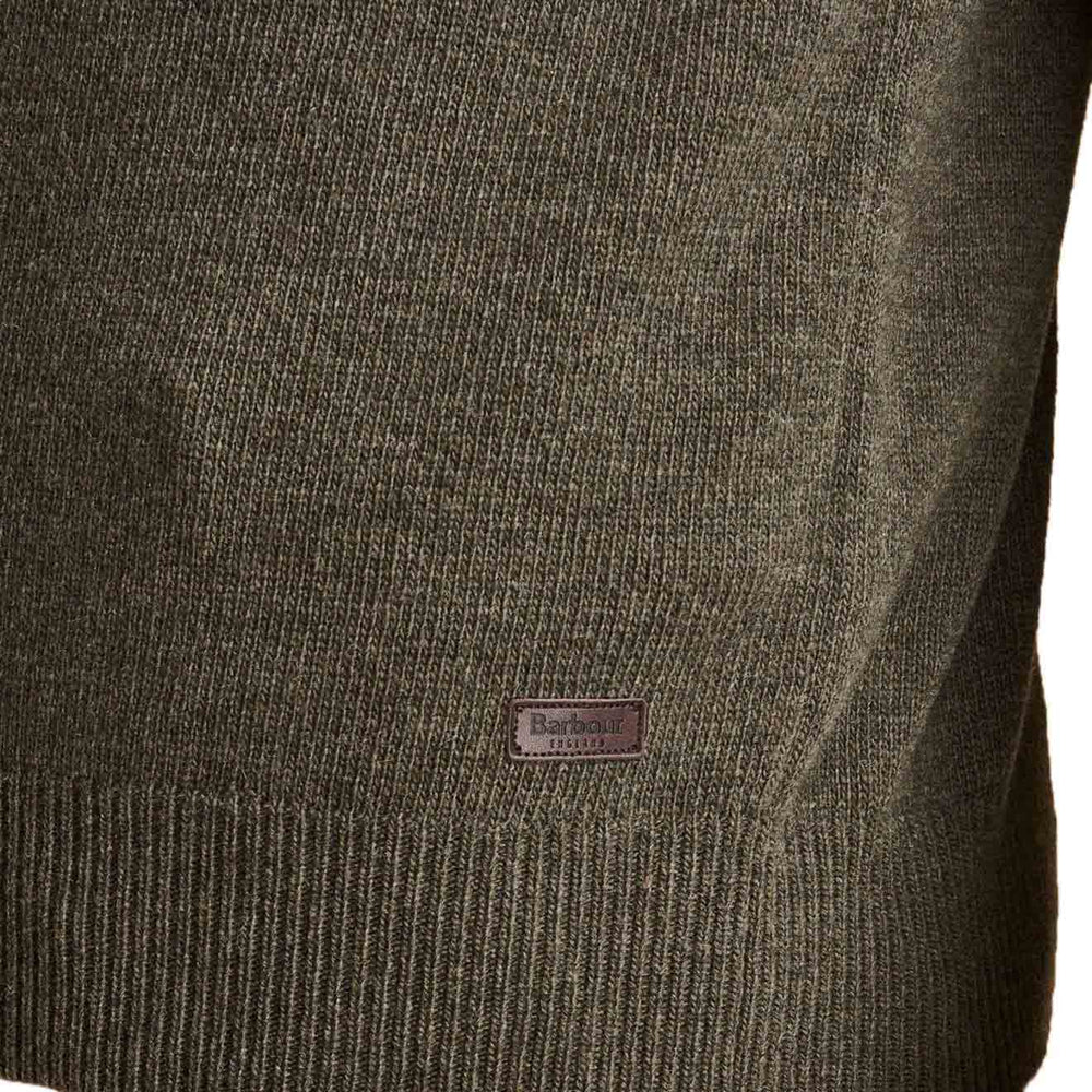 Barbour Nelson Essential V-Neck Knit Seaweed - Parasol Store