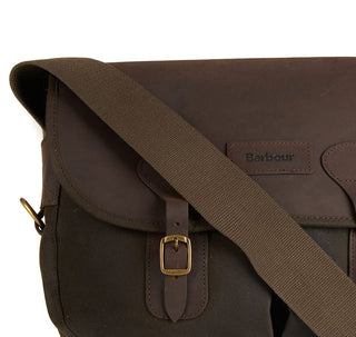 Barbour Wax Leather Tarras Bag Olive - Parasol Store
