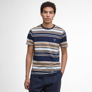 Barbour Aickmen Tailored Striped T-Shirt Navy - Parasol Store