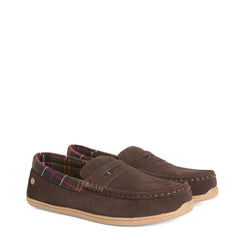 Barbour Albert Slipper Brown Suede