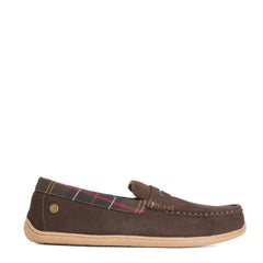 Barbour Albert Slipper Brown Suede