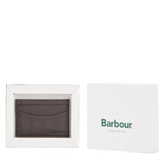 Barbour Amble Leather Card Holder Dark Brown