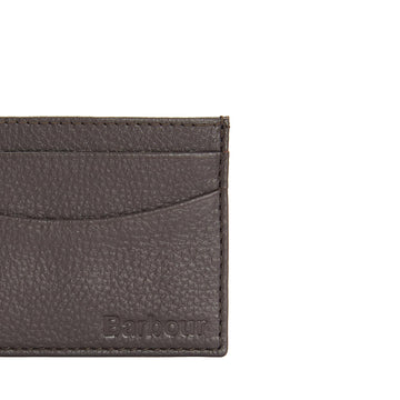 Barbour Amble Leather Card Holder Dark Brown