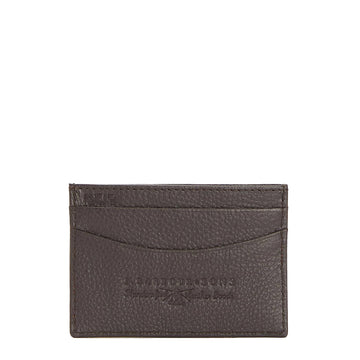 Barbour Amble Leather Card Holder Dark Brown
