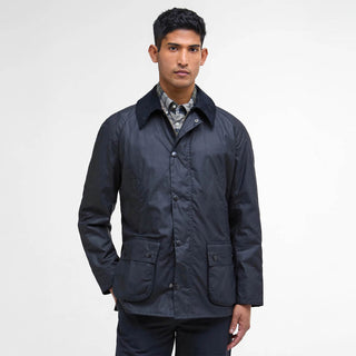 Barbour Ashby Waxed Jacket Navy - Parasol Store