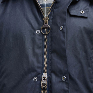 Barbour Ashby Waxed Jacket Navy - Parasol Store