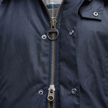 Barbour Ashby Waxed Jacket Navy - Parasol Store