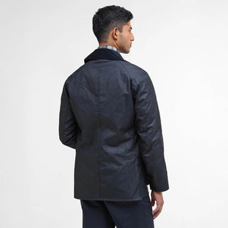 Barbour Ashby Waxed Jacket Navy - Parasol Store