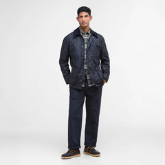 Barbour Ashby Waxed Jacket Navy - Parasol Store