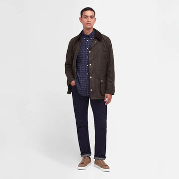 Barbour Ashby Waxed Jacket Olive - Parasol Store