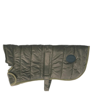 Barbour Baffle Quilted Dog Coat Dark Olive - Parasol Store