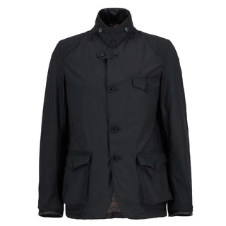 Barbour Beacon Sports Wax Jacket Black - Parasol Store