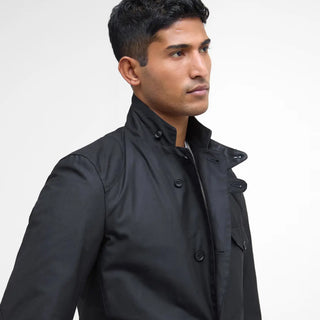 Barbour Beacon Sports Wax Jacket Black - Parasol Store