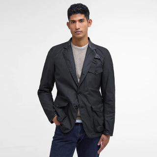Barbour Beacon Sports Wax Jacket Black - Parasol Store