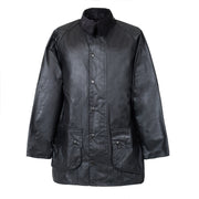Barbour Beaufort Wax Jacket Black - Parasol Store