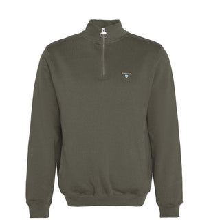 Barbour Beckhill Half Zip Sweatshirt Mid Olive - Parasol Store