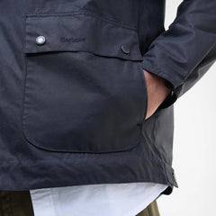 Barbour Bedale Short Waxed Jacket Navy - Parasol Store