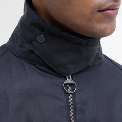 Barbour Bedale Short Waxed Jacket Navy - Parasol Store
