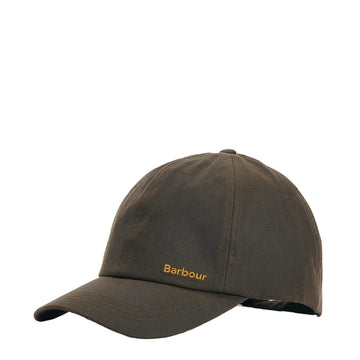 Barbour Belsay Wax Sports Cap Olive - Parasol Store