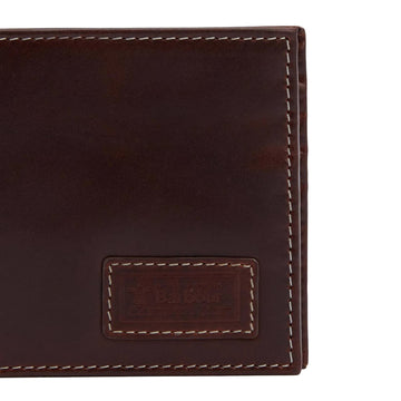 Barbour Bilton Leather Wallet Burnt Chocolate Brown
