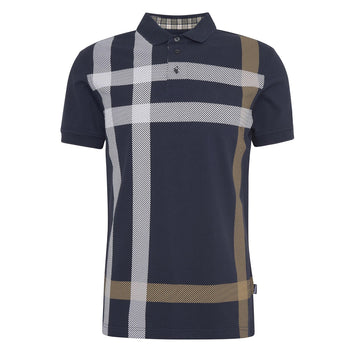 Barbour Blaine Polo Shirt Navy/Pine - Parasol Store