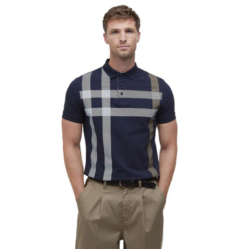 Barbour Blaine Polo Shirt Navy/Pine - Parasol Store
