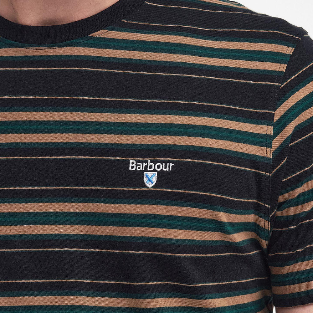Barbour Boldron Stripe T-Shirt Black - Parasol Store