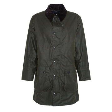 Barbour Border Waxed Jacket Archive Olive