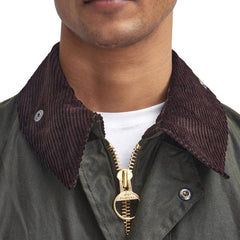 Barbour Border Waxed Jacket Archive Olive - Parasol Store
