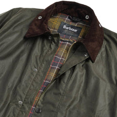 Barbour Border Waxed Jacket Archive Olive - Parasol Store