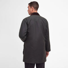 Barbour Border Waxed Jacket Sage - Parasol Store
