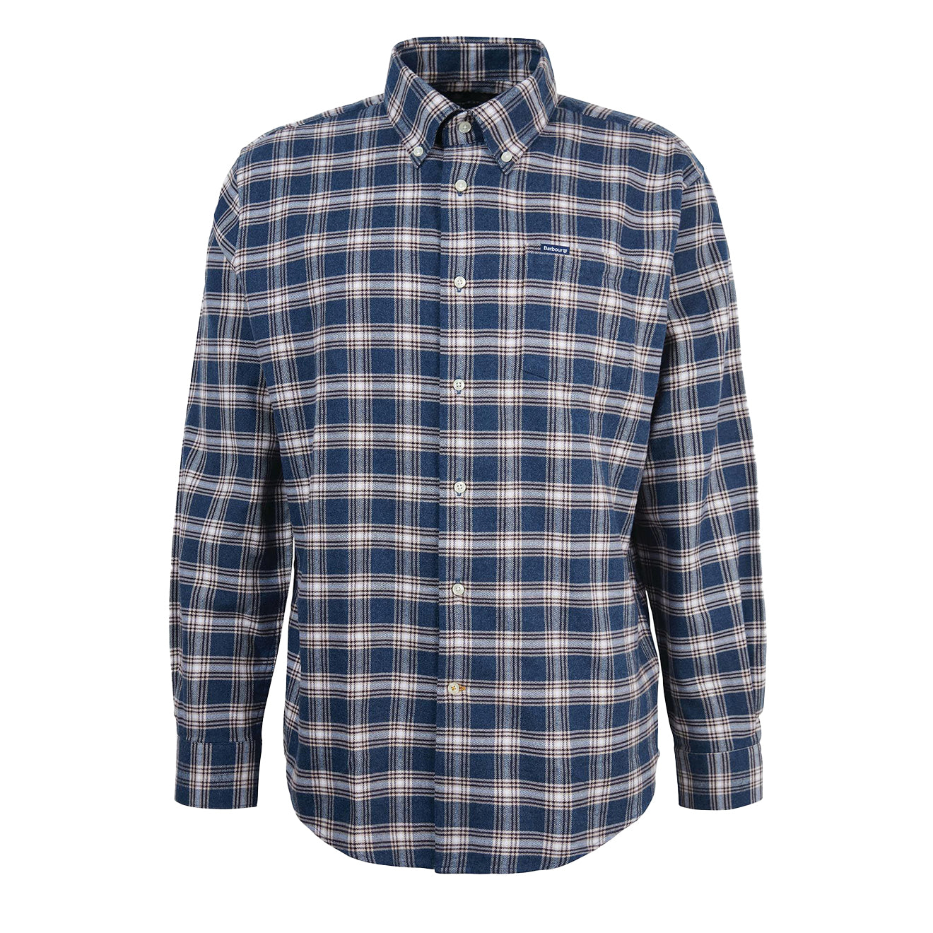 Barbour Bowburn Regular Checked Shirt Navy Marl - Parasol Store