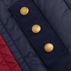 Barbour Brampton Quilted Dog Coat Red/Navy - Parasol Store