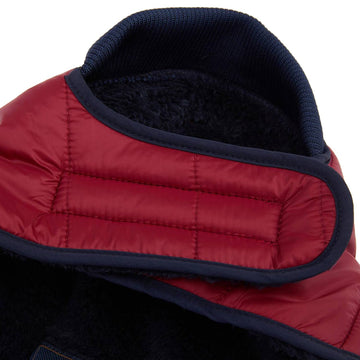 Barbour Brampton Quilted Dog Coat Red/Navy - Parasol Store