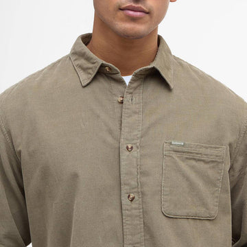Barbour Bramside Relaxed Cord Shirt Olive - Parasol Store