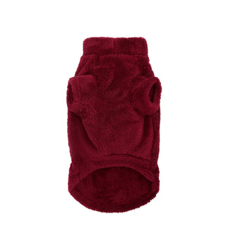Barbour Brindle Fleece Dog Jumper Red