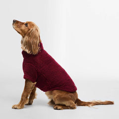Barbour Brindle Fleece Dog Jumper Red - Parasol Store