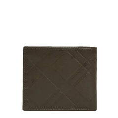 Barbour Brunton Leather Wallet Dark Olive