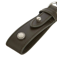 Barbour Brunton Leather Wallet & Key Fob Gift Set Dark Olive