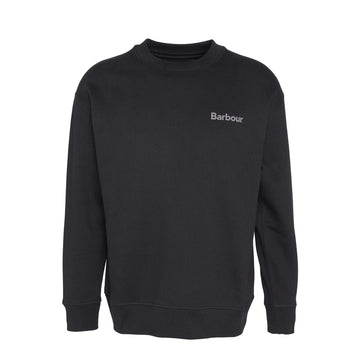Barbour Brushed Nicholas OS Crew Neck Sweatshirt Black