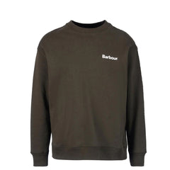 Barbour Brushed Nicholas OS Crew Neck Sweatshirt Sage - Parasol Store