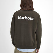 Barbour Brushed Nicholas OS Crew Neck Sweatshirt Sage - Parasol Store