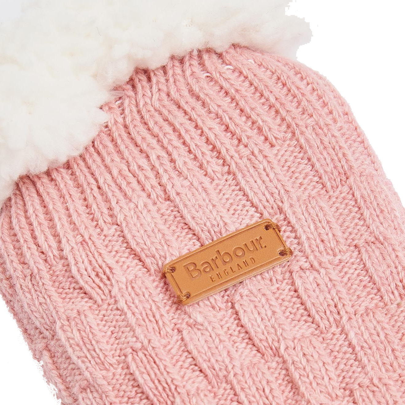 Barbour Cable Knit Lounge Socks Dusty Pink - Parasol Store