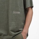 Barbour Calton Linen Blend Fit T-Shirt Burnt Olive - Parasol Store