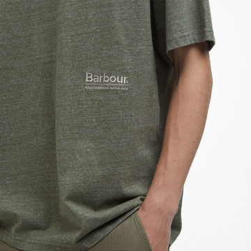 Barbour Calton Linen Blend Fit T-Shirt Burnt Olive - Parasol Store