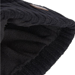 Barbour Carlton Beanie Hat Black - Parasol Store