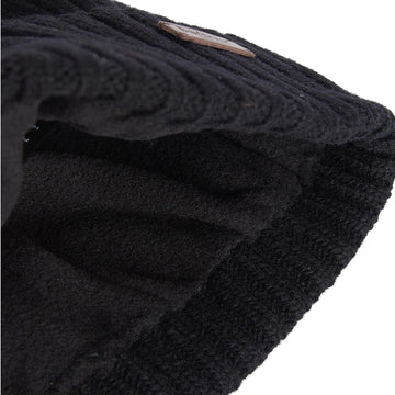 Barbour Carlton Beanie Hat Black - Parasol Store